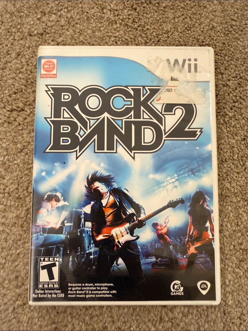 Rock Band 2 (Wii) Video Game - Blue and Black Cover